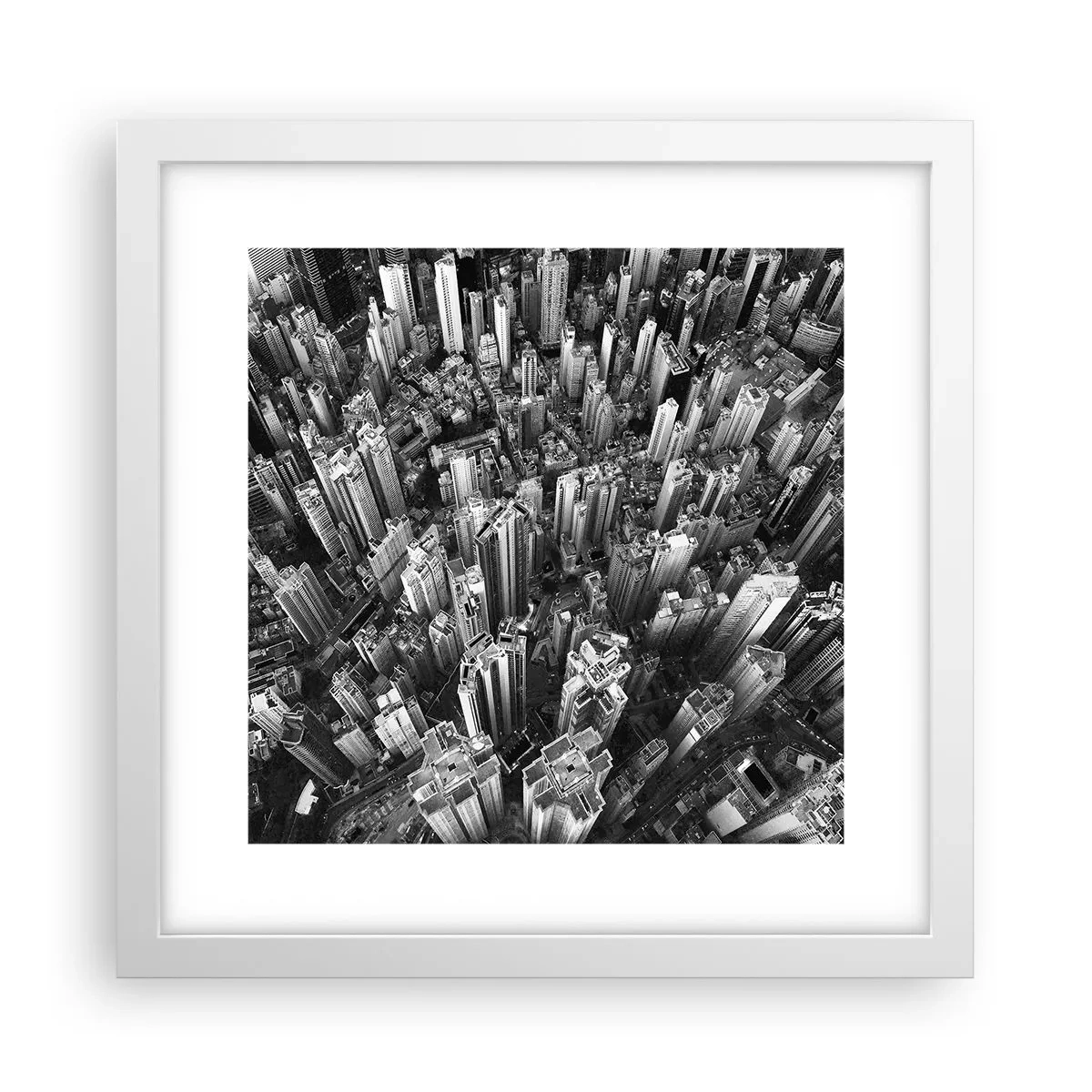 Poster în ramă albă - Din ce în ce mai sus - 30x30 cm