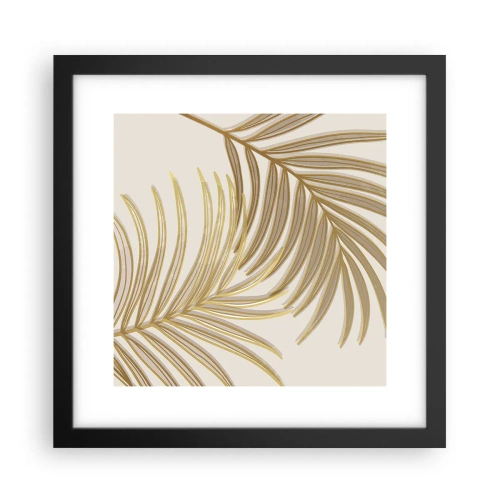 Poster în ramă neagră - Palmier de aur! - 30x30 cm