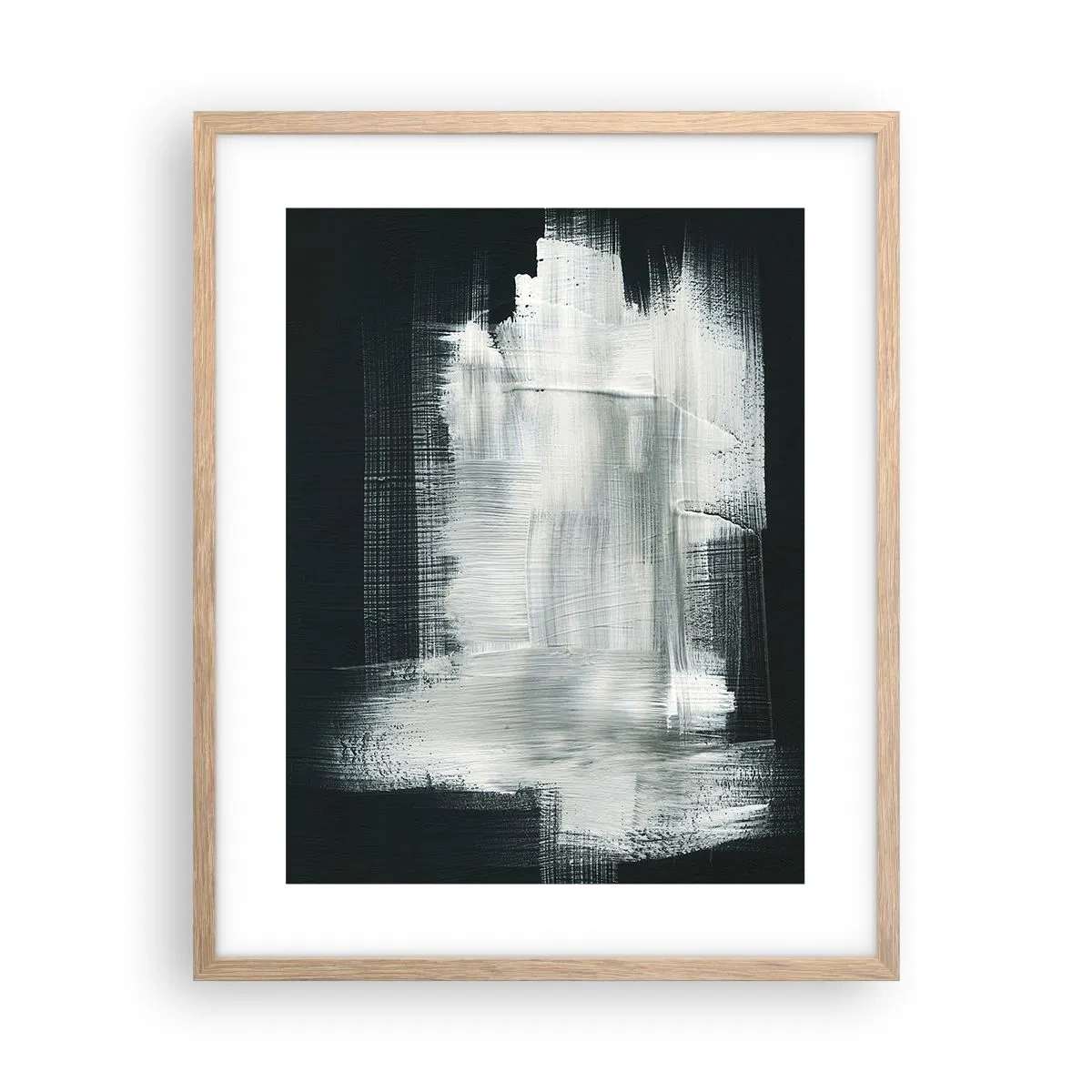 Poster în ramă de stejar deschis - Țesut vertical și orizontal - 40x50 cm