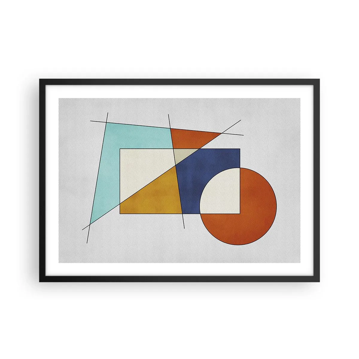 Poster în ramă neagră - Abstracție: distracție modernistă - 70x50 cm