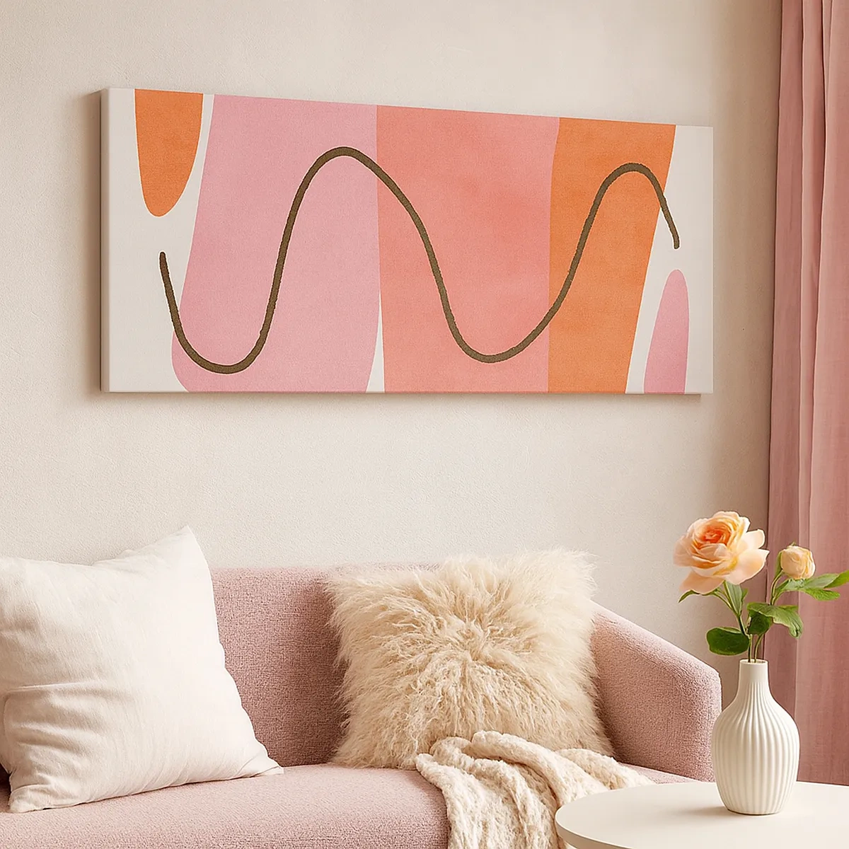 Tablou pe pânză - Mișcarea blândă a formelor - 30x30 cm