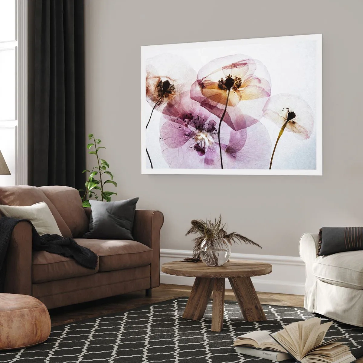 Poster - Corp de flori transparente - 70x50 cm