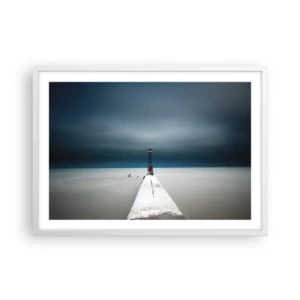 Poster în ramă albă - Pentru a întâlni infinitul - 70x50 cm