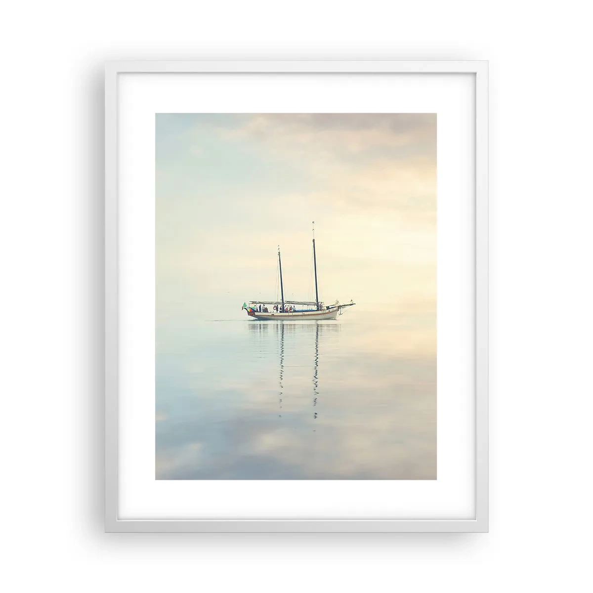 Poster în ramă albă - În tăcerea mării - 40x50 cm