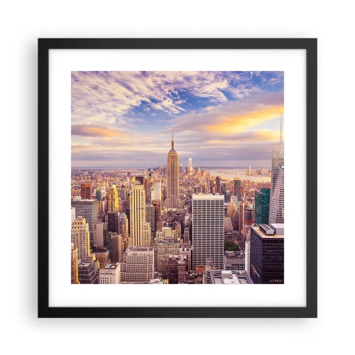 Poster în ramă neagră - Ajungeți la nori înșiși - 40x40 cm