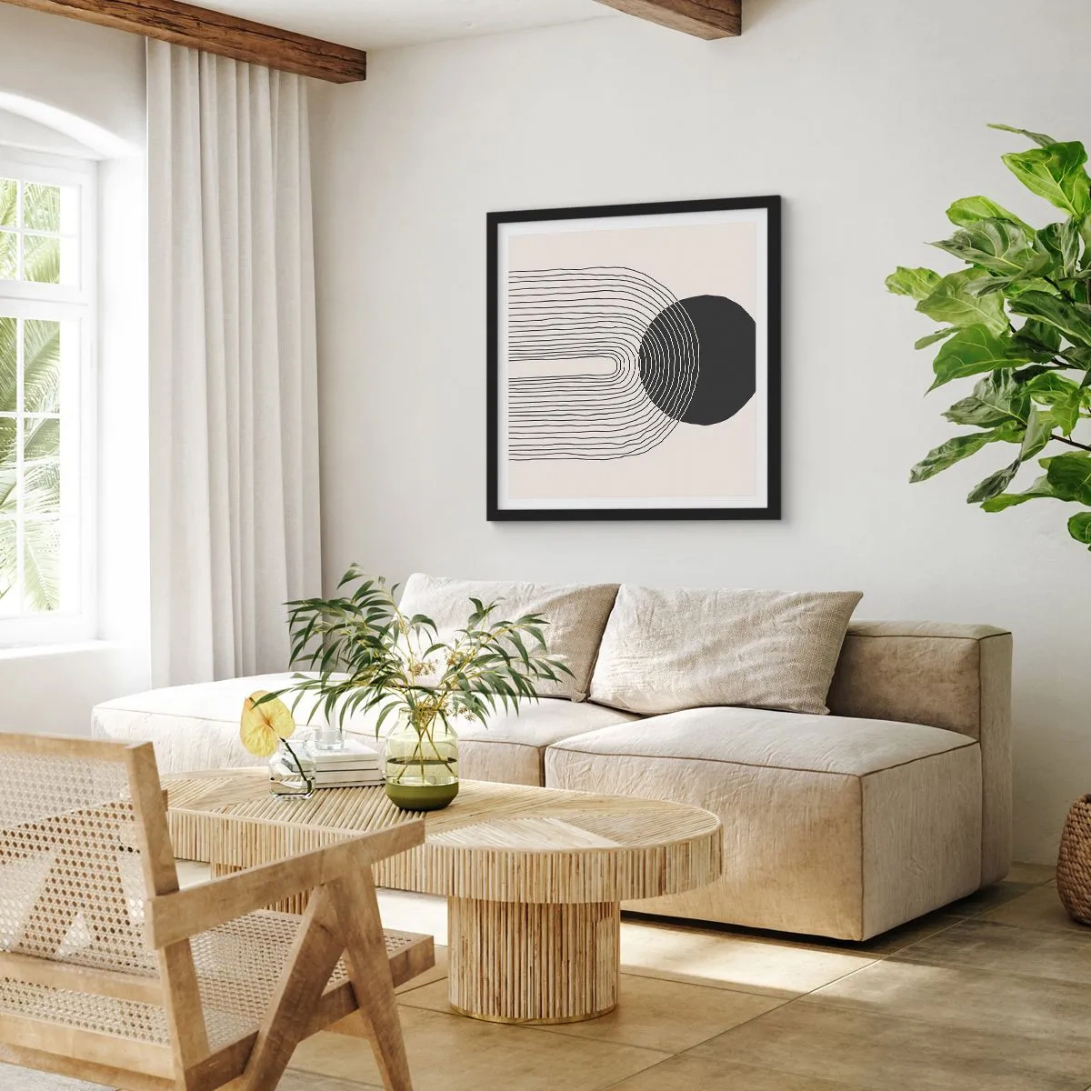 Poster în ramă neagră - Tremurând și încrezător - 50x50 cm