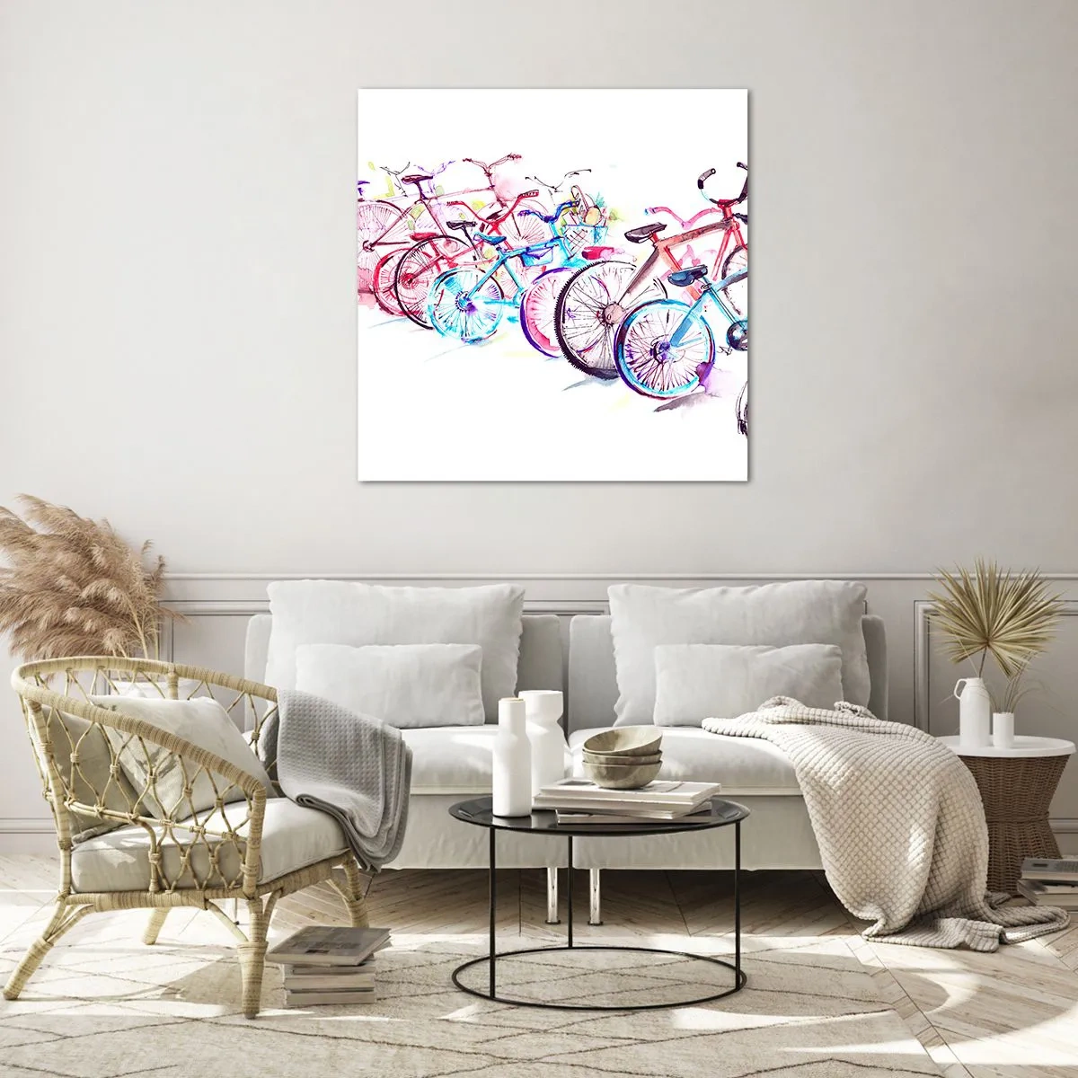 Tablou pe sticlă - Reuniunea clubului Antymoto - 70x70 cm