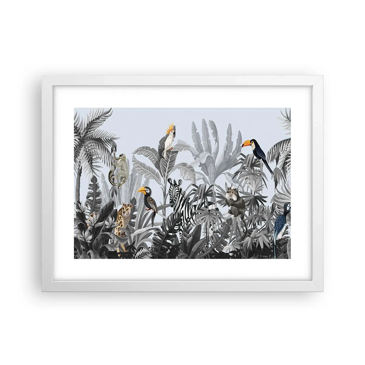 Poster în ramă albă - O fabulă africană - 40x30 cm