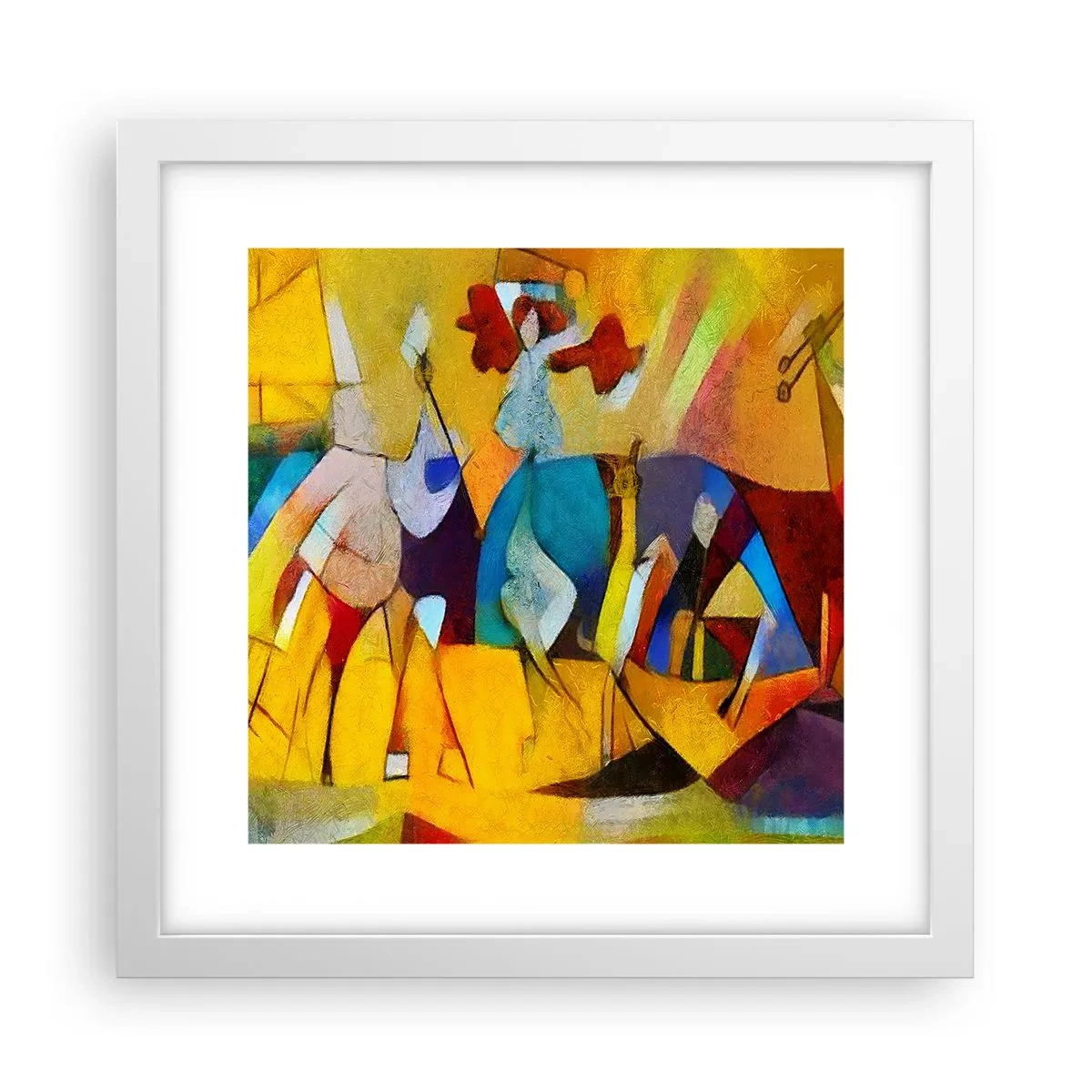 Poster în ramă albă - Soare - viață - bucurie - 30x30 cm