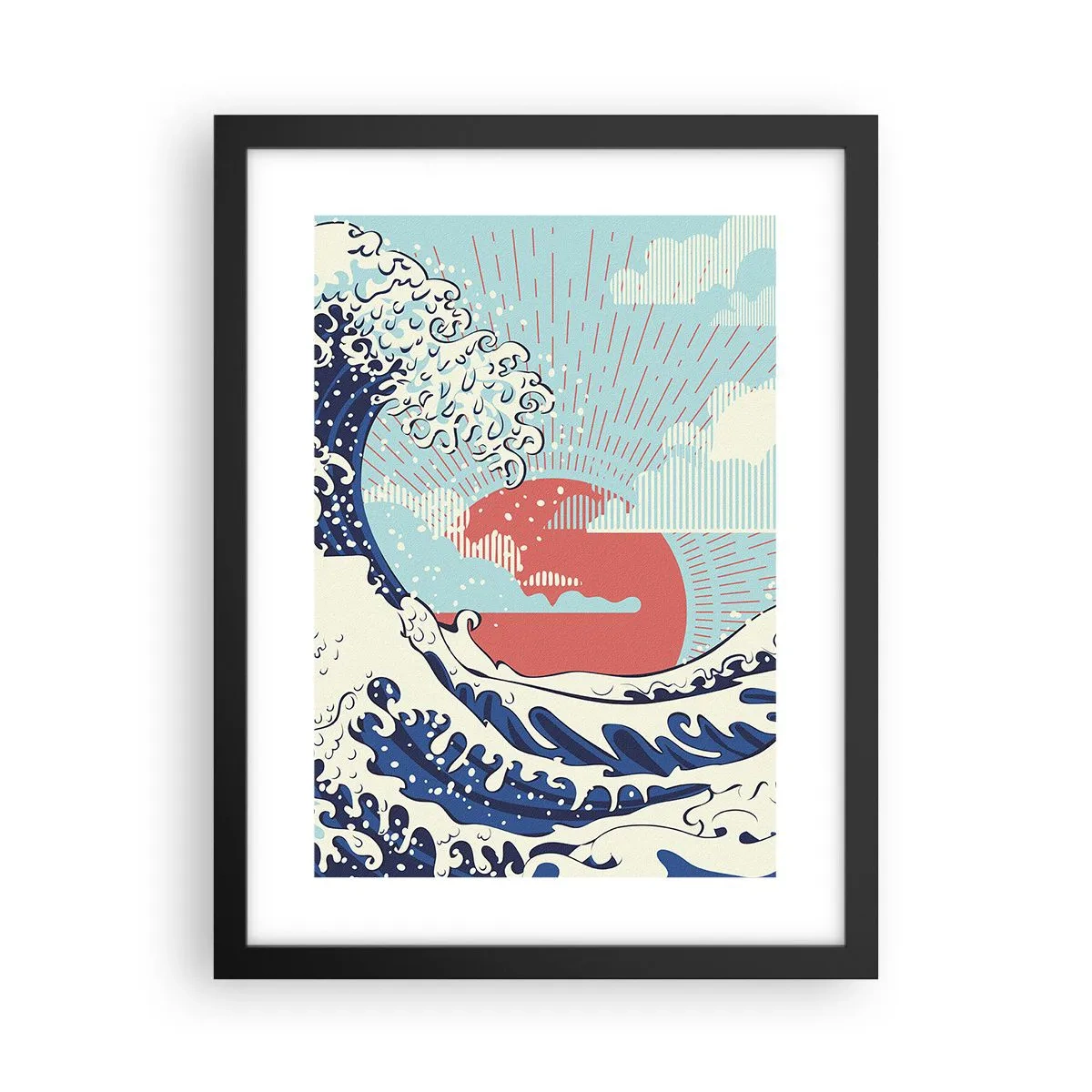 Poster în ramă neagră - Din inspirații japoneze - 30x40 cm