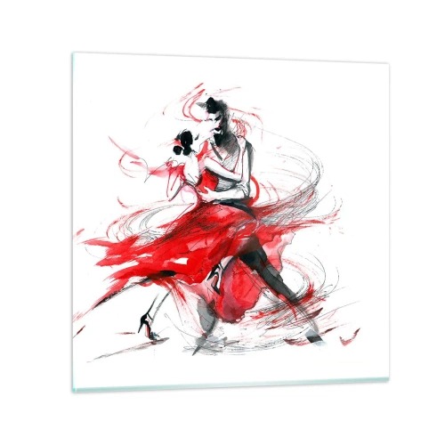 Tablou pe sticlă - Tango - ritmul pasiunii - 30x30 cm