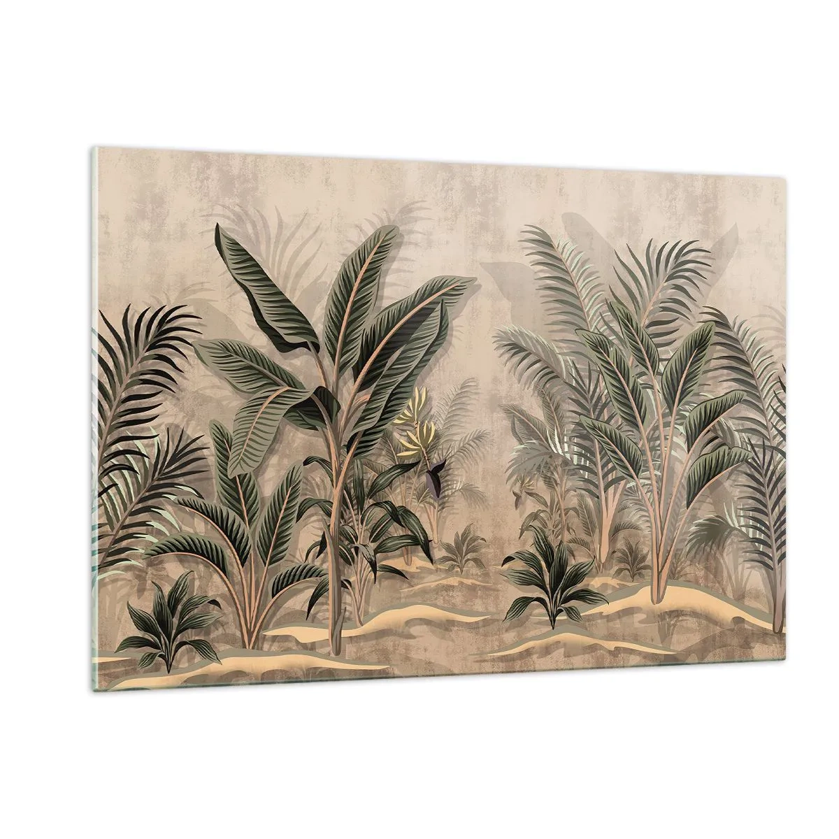 Tablou pe sticlă - Gravură în stil colonial - 120x80 cm
