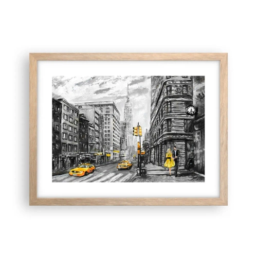 Poster în ramă de stejar deschis - O poveste din New York - 40x30 cm