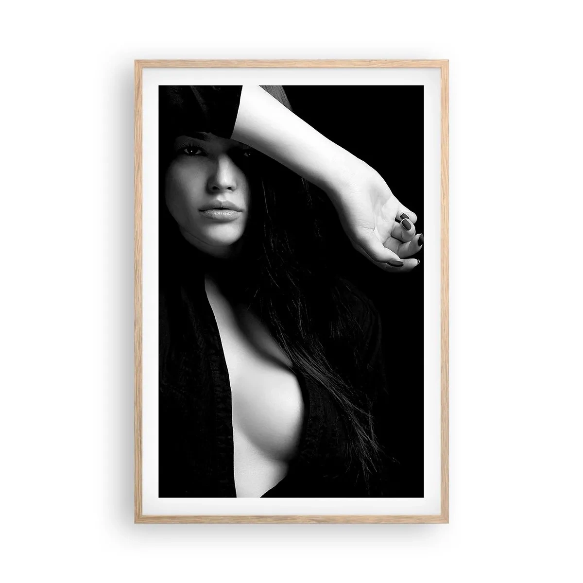 Poster în ramă de stejar deschis - Școala de seducție - 61x91 cm