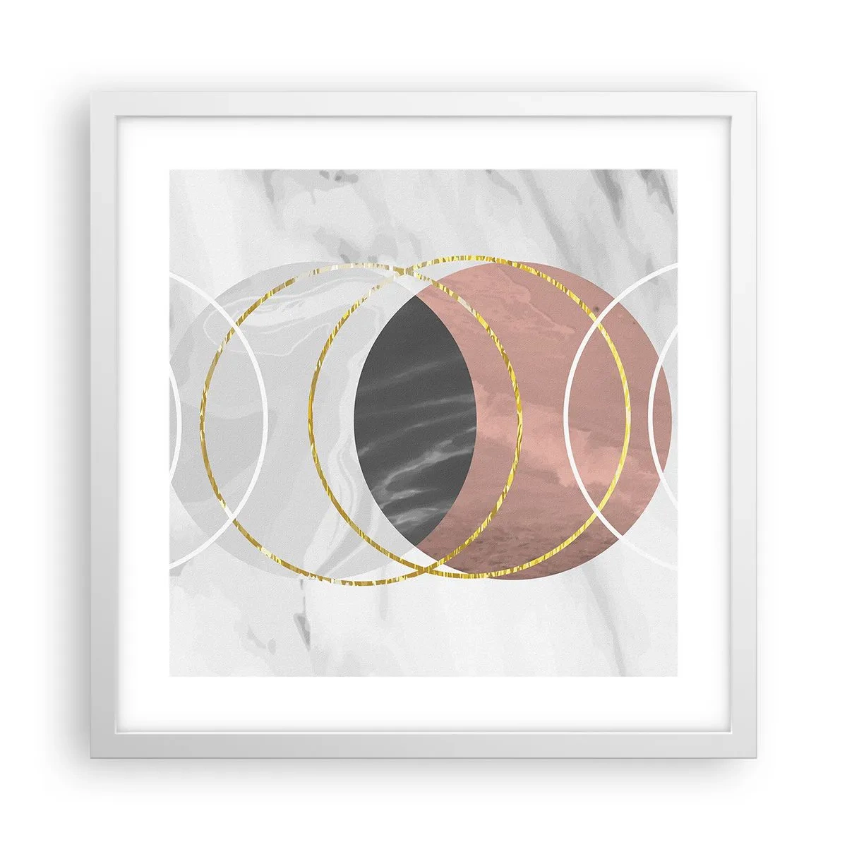 Poster în ramă albă - Muzica sferelor - 40x40 cm