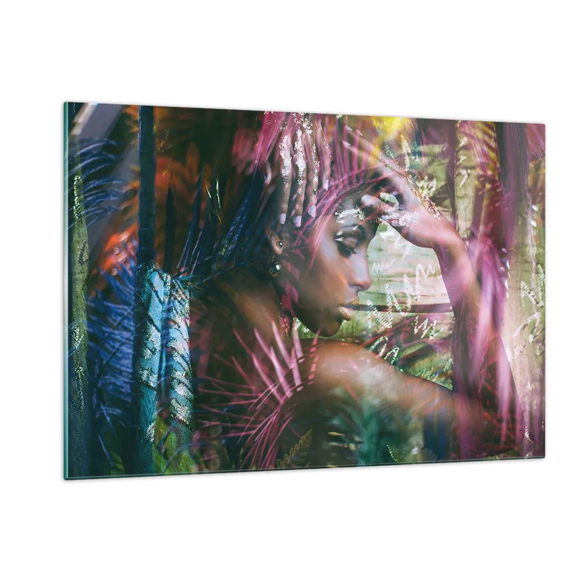 Tablou pe sticlă - Mama Natură în junglă - 120x80 cm