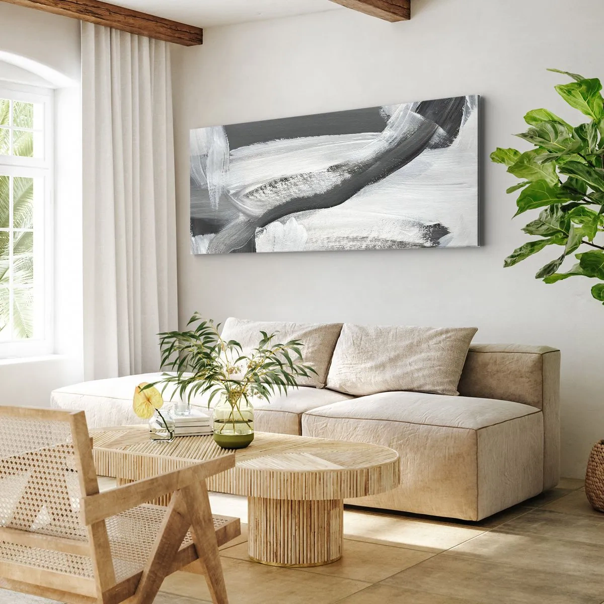 Tablou pe pânză - Cu o mișcare decisivă - 100x40 cm