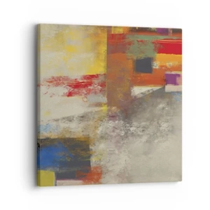 Tablou pe pânză - Geometria culorilor - 30x30 cm