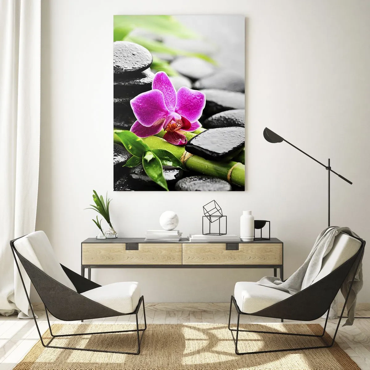 Tablou pe sticlă - Într-un echilibru pașnic - 50x70 cm