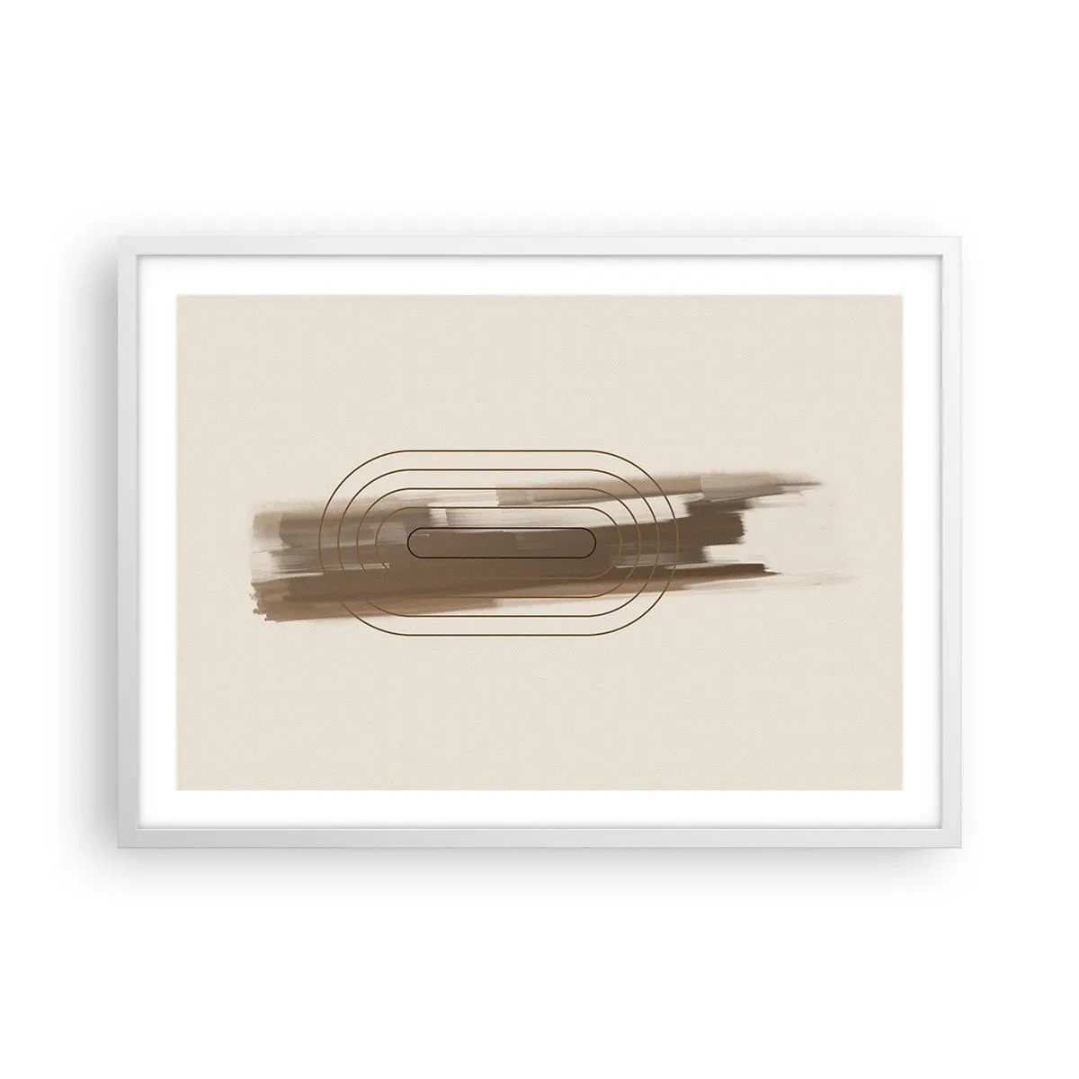 Poster în ramă albă - O adiere de gri - 70x50 cm
