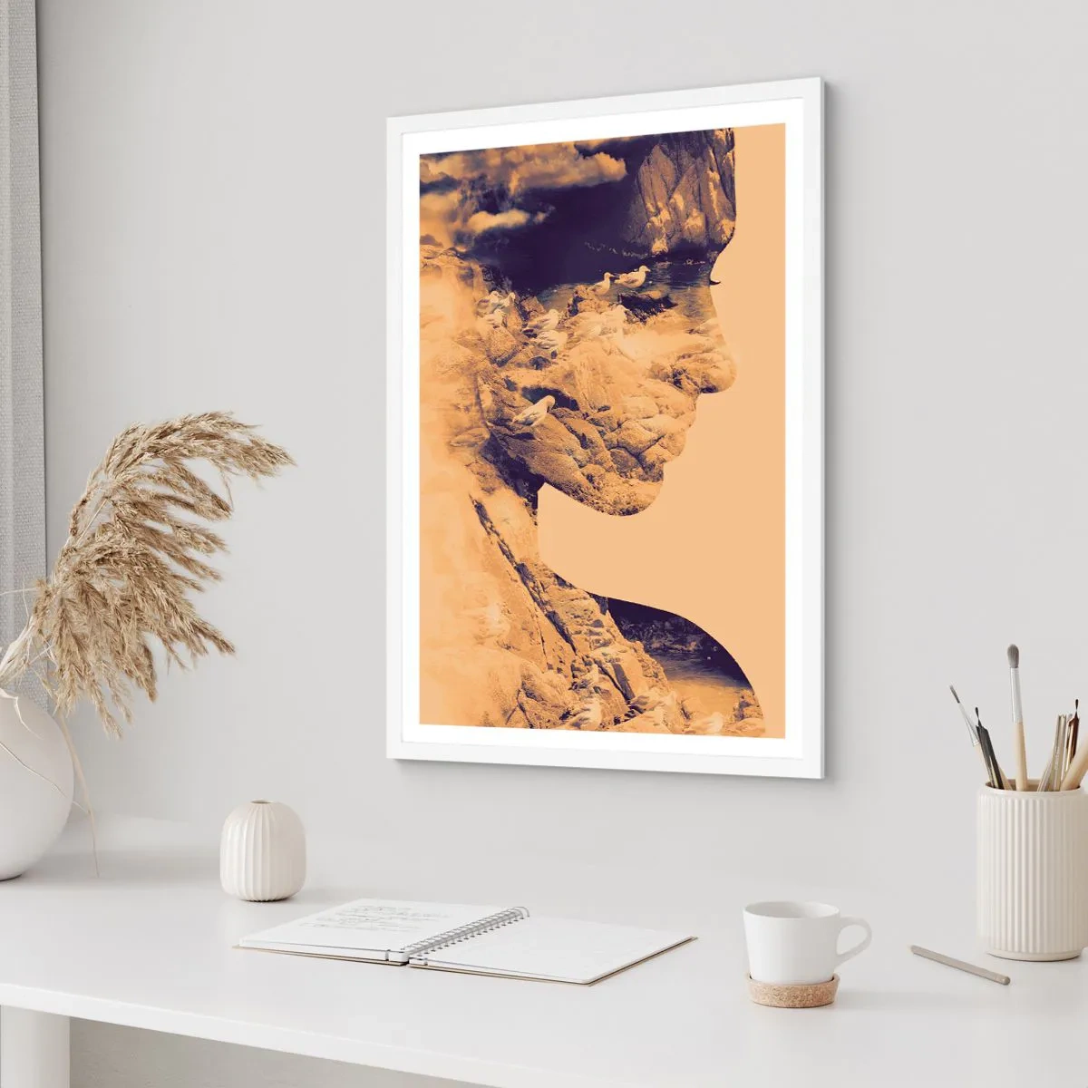 Poster în ramă albă - Frumoasă prin natura - 70x100 cm