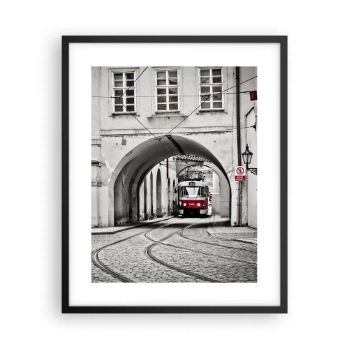 Poster în ramă neagră - Printr-un labirint urban - 40x50 cm