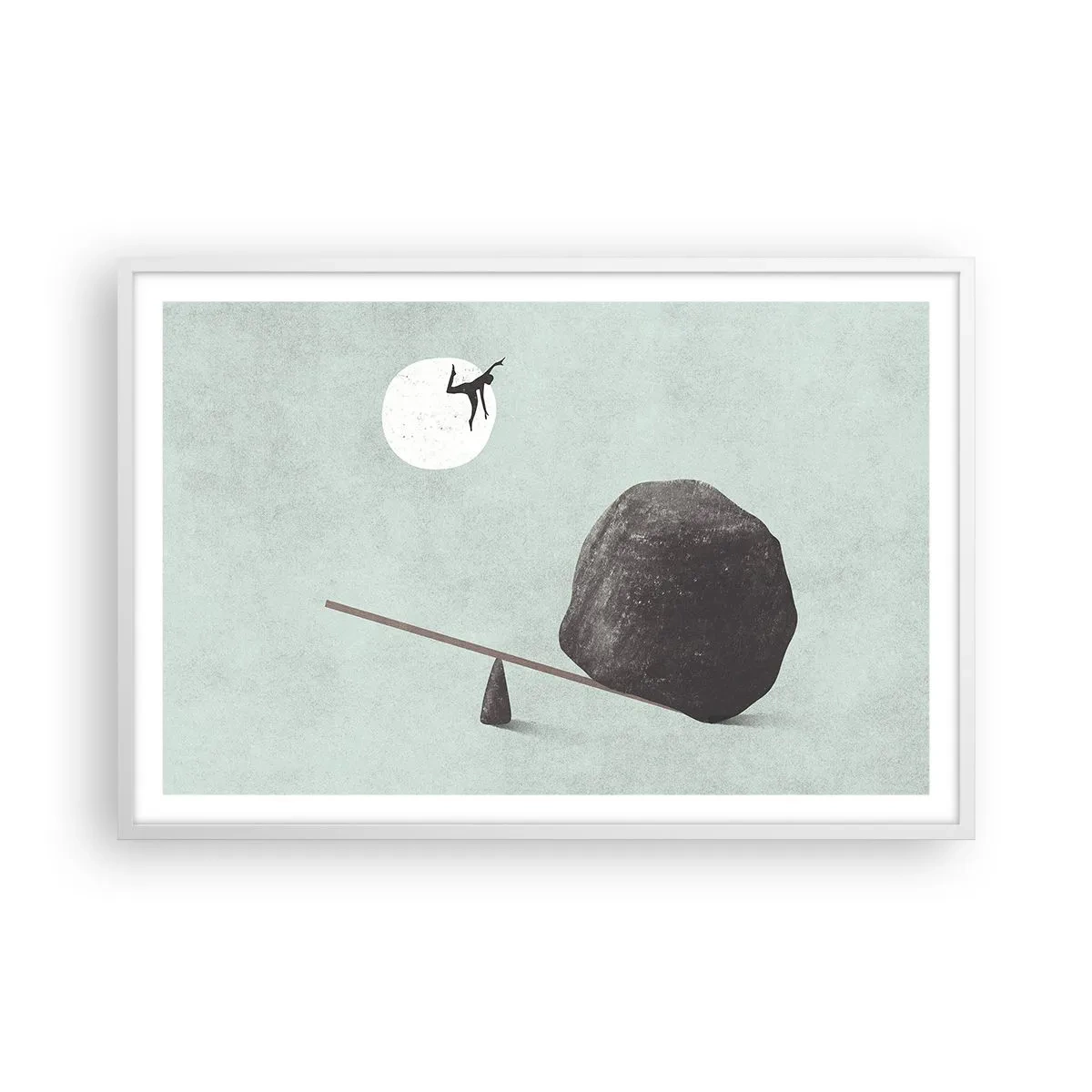 Poster în ramă albă - Visul îndeplinit - 91x61 cm