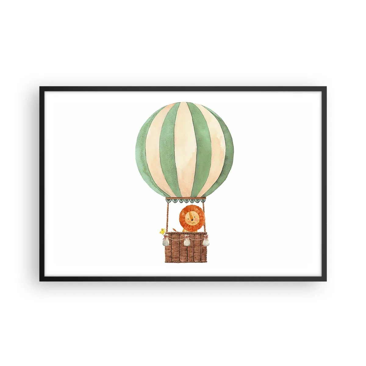 Poster în ramă neagră - Călătoriile lui Leon - 91x61 cm