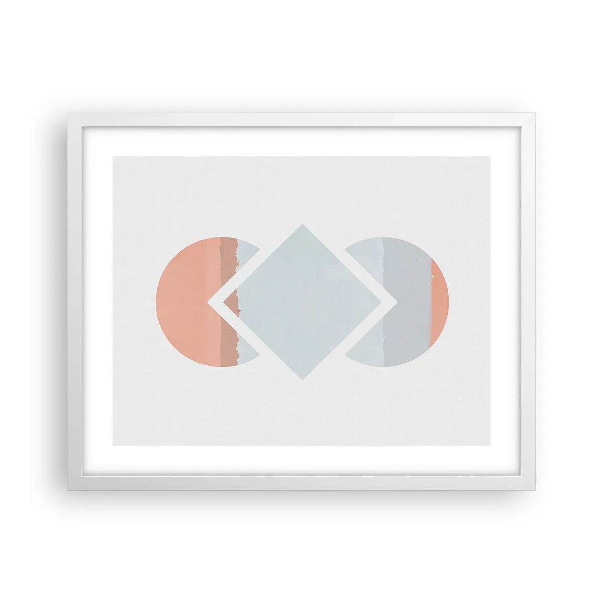 Poster în ramă albă - Situația este clară - 50x40 cm