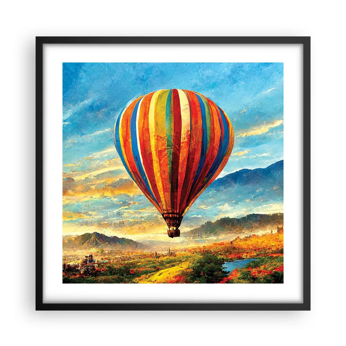 Poster în ramă neagră - În liniște puteți vedea mai multe - 50x50 cm