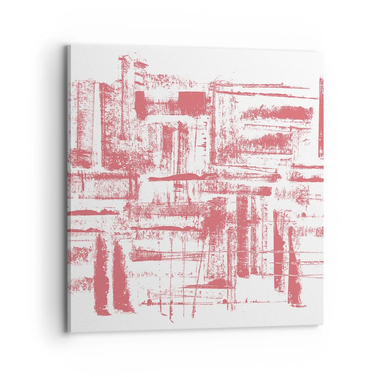 Tablou pe pânză - Orașul roșu - 70x70 cm