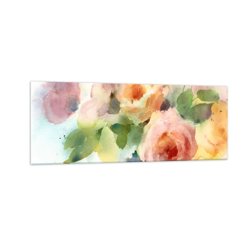 Tablou pe sticlă - Delicat ca o acuarelă - 140x50 cm