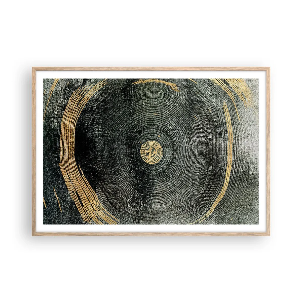 Poster în ramă de stejar deschis - Schimbare și persistență - 100x70 cm