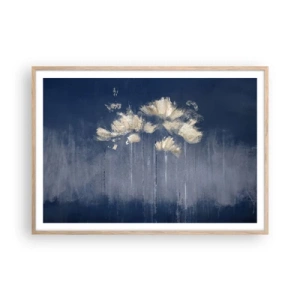 Poster în ramă de stejar deschis - Ca petalele în vânt - 100x70 cm