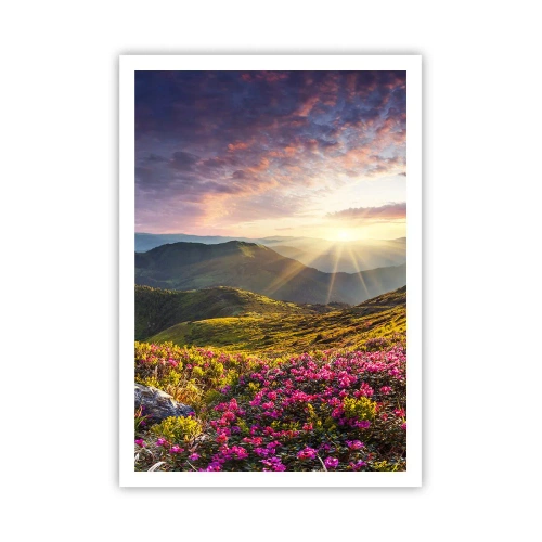 Poster - Prospețimea unei dimineți de munte - 70x100 cm