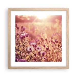 Poster în ramă de stejar deschis - Înainte ca vara să plece - 40x40 cm