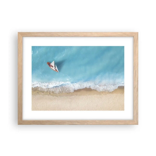 Poster în ramă de stejar deschis - La frontieră dintre albastru și auriu - 40x30 cm