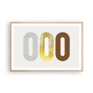 Poster în ramă de stejar deschis - Ooo! - 91x61 cm