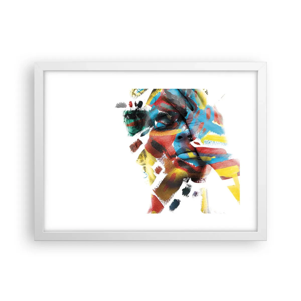 Poster în ramă albă - Personalitate colorată - 40x30 cm