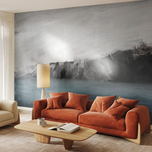 Tapet Premium Canvas - Apă - pământ: lupta elementelor - Coasta, Peisaj, Mare - 450x315 cm
