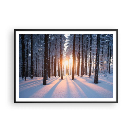 Poster în ramă neagră - În mod clar în alb și negru - 100x70 cm