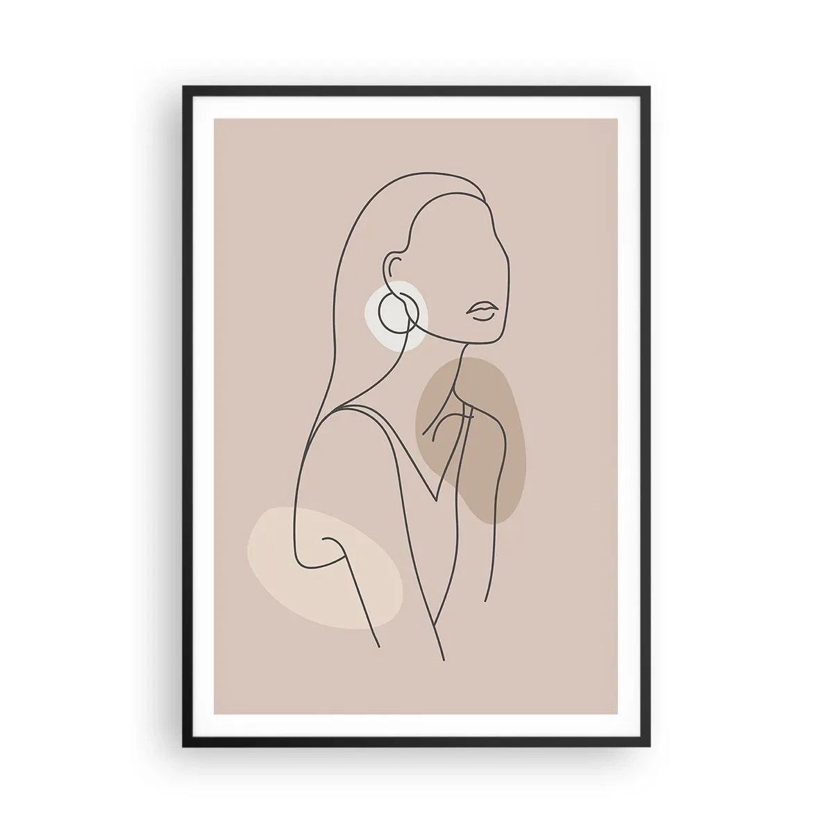 Poster în ramă neagră - Icoana fecioarei - 70x100 cm