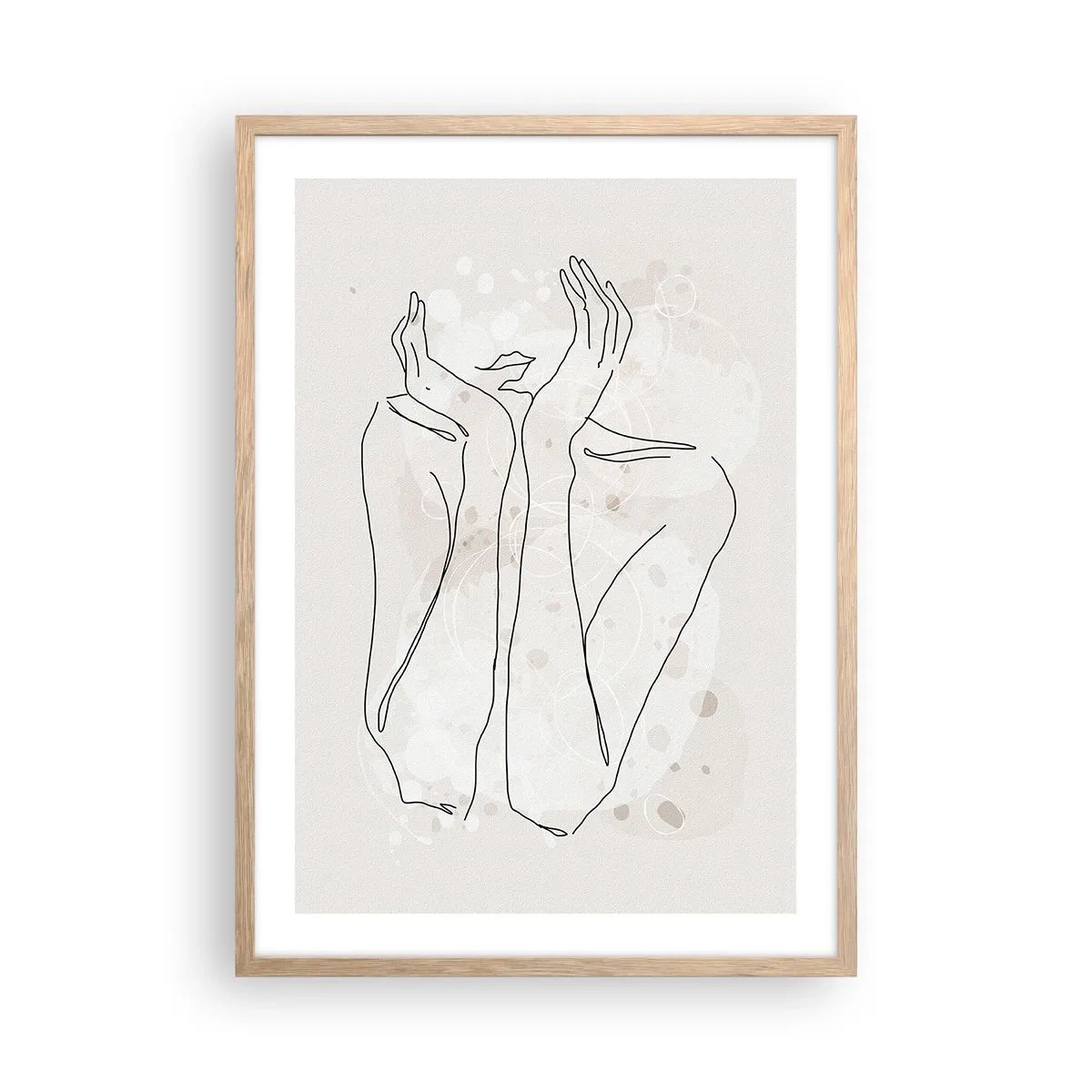 Poster în ramă de stejar deschis - Un moment pentru vis - 50x70 cm