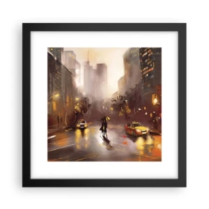 Poster în ramă neagră - În luminile New York-ului - 30x30 cm