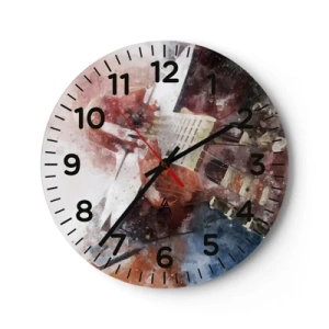 Ceas de perete - Ceas pe sticlă - Și ce părere ai? - 40x40 cm