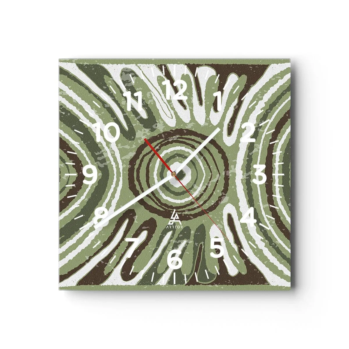 Ceas de perete - Ceas pe sticlă - Explozie de emoții - 30x30 cm