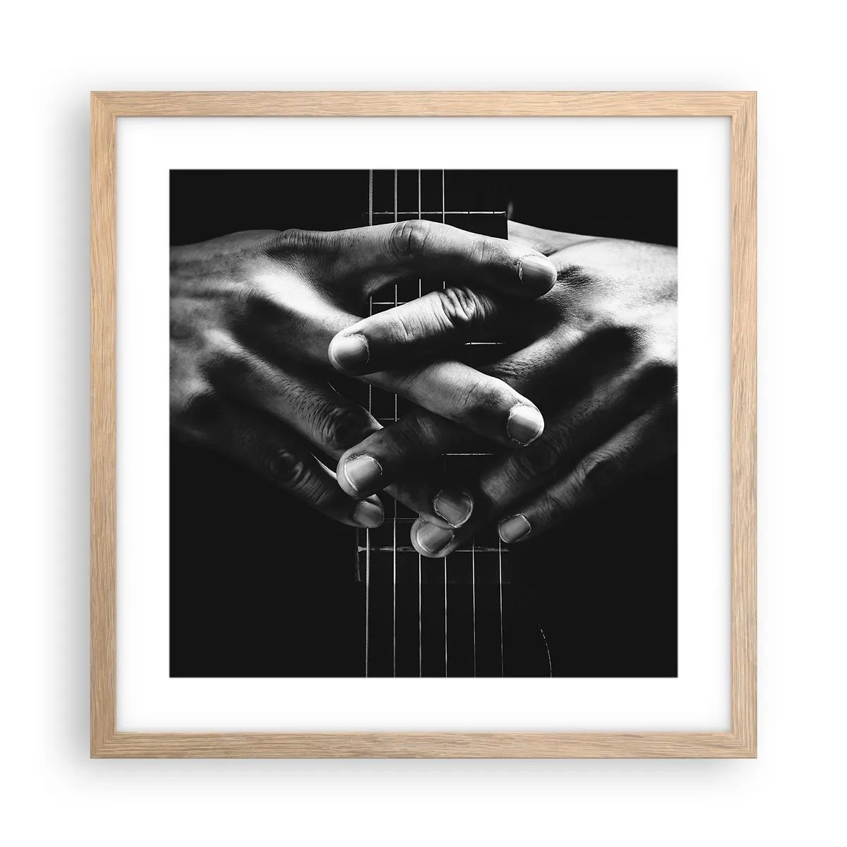 Poster în ramă de stejar deschis - Rugăciunea artistului - 40x40 cm