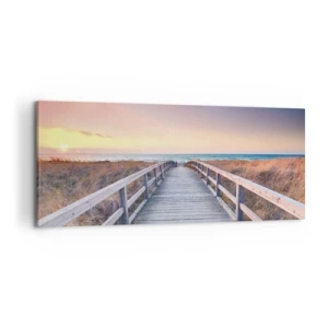 Tablou pe pânză - Aurora baltică de seară - 100x40 cm