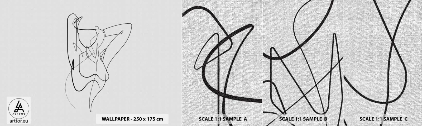 Mostră tapet Premium Canvas - Cine ești tu? - Abstracția, Corpul Femeii, Grafică - 100x30 cm