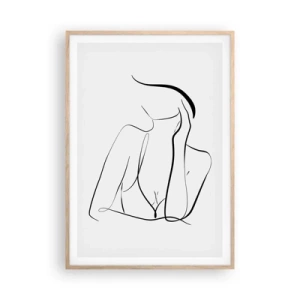 Poster în ramă de stejar deschis - Pe valul unui vis - 70x100 cm